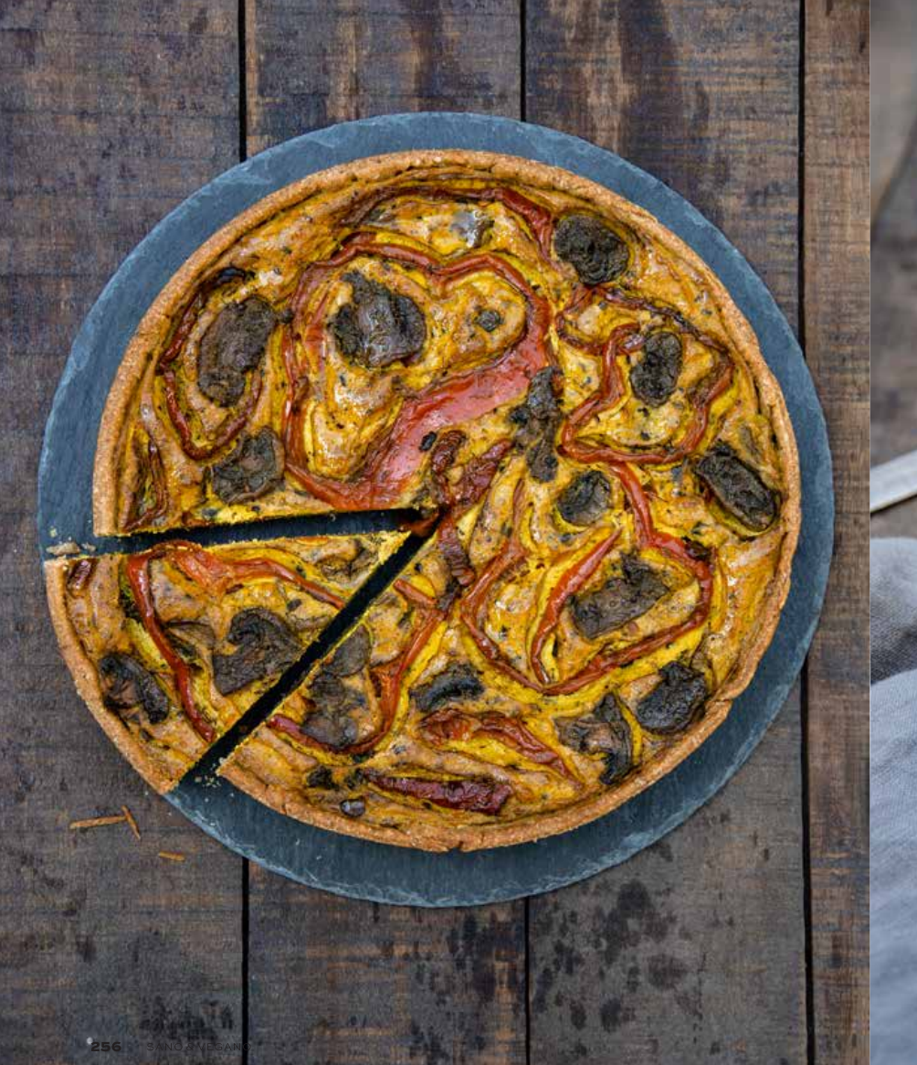 QUICHE DE PIMENTÓN Y CHAMPIÑONES